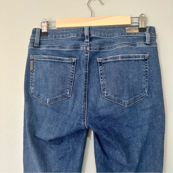 Women's Paige Denim Verdugo Ankle Medium Wash Raw Hem Size 28 Distressed Comfy - Picture 5 of 15